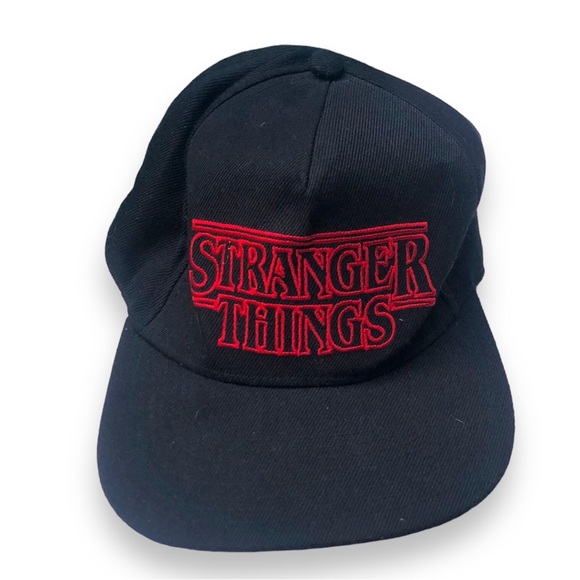 Stranger Things Logo Baseball Cap Hat Upside Down Bill Art Netflix SnapBack - Picture 1 of 4